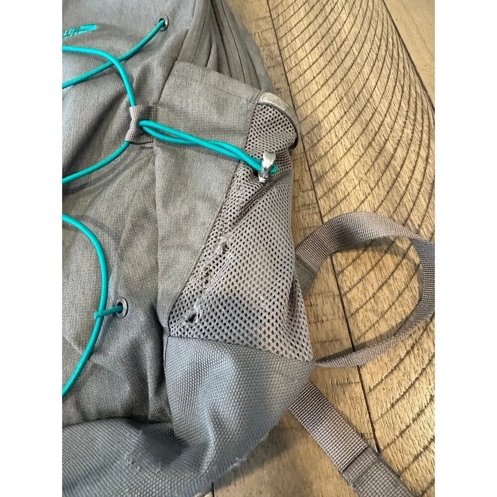 The North Face Jester Backpack Gray Teal Bungee Laptop Travel School Bag